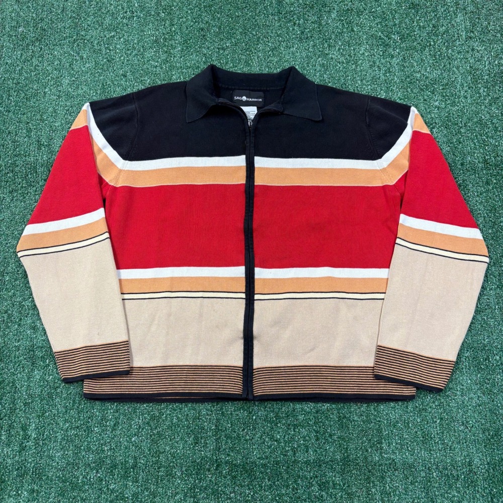 Vintage 90's Sag Harbor Full Zip Sweater